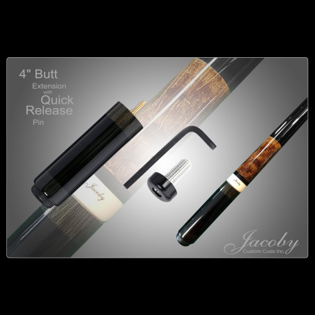 4" Quick Release Black Butt Extension