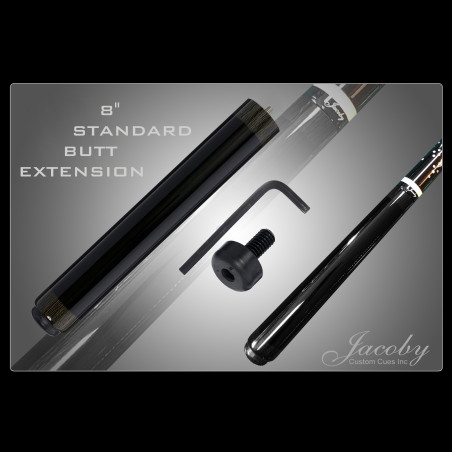 8" Standard Black Butt Extension